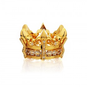 The Athena's State Crown Ring - 24 Karat Gold -