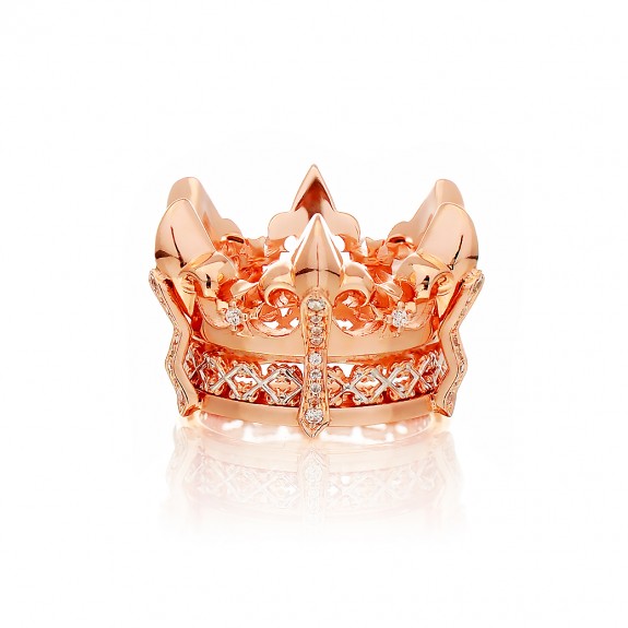 The Athena's State Crown Ring - Pure Pink Gold -