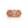 The Deadly Multi-Spikes Ring -  Pure Pink Gold with Grey Enamel -