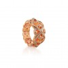 The Deadly Multi-Spikes Ring -  Pure Pink Gold with Grey Enamel -